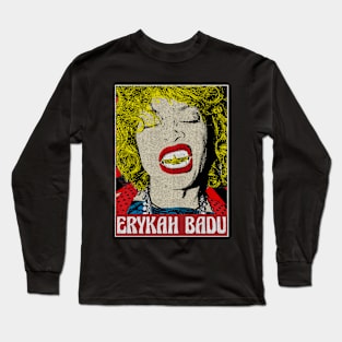 Erykah Badu 80s Pop Art Fan Art Long Sleeve T-Shirt